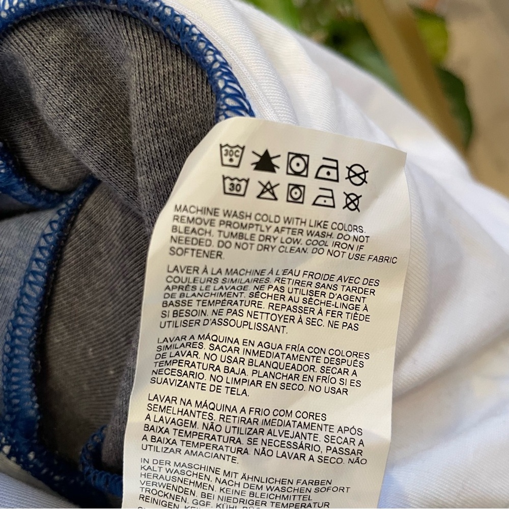 New Balance x STAUD Blue and White Zip-Up Retro Hoodie - Picture 6 of 8